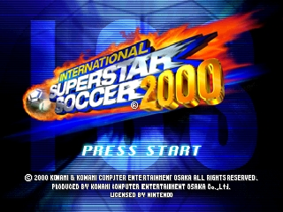International Superstar Soccer 2000 (USA) (En,Es) Title Screen